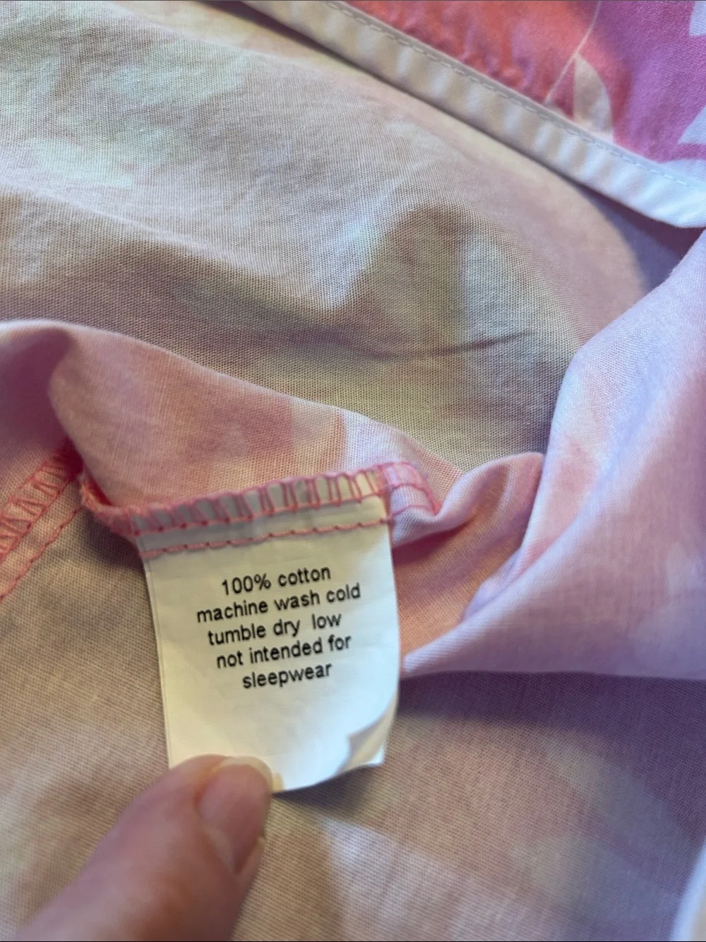 Little English Pink/ White Leaves Cotton Sleeveless Dress
